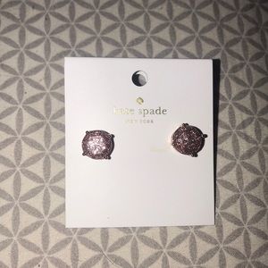NWT kate spade earrings rose gold :)